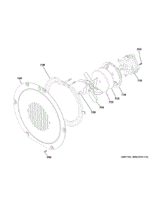 Convection Fan parts for Ge Electric Range CES700P4M2W2 from AppliancePartsPros.com