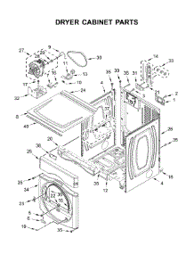 Dryer Cabinet Parts parts for Whirlpool Laundry Center CET9000GQ0 from AppliancePartsPros.com