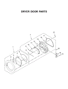 Dryer Door Parts parts for Whirlpool Laundry Center CET9000GQ0 from AppliancePartsPros.com