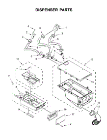 Dispenser Parts parts for Whirlpool Laundry Center CET9000GQ0 from AppliancePartsPros.com