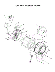 Tub & Basket Parts parts for Whirlpool Laundry Center CET9000GQ0 from AppliancePartsPros.com