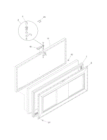 Door parts for Crosley Chest Freezer CF077 from AppliancePartsPros.com
