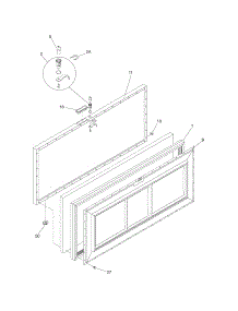 Door parts for Crosley Chest Freezer CF203 from AppliancePartsPros.com
