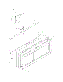 Door parts for Crosley Chest Freezer CF204 from AppliancePartsPros.com