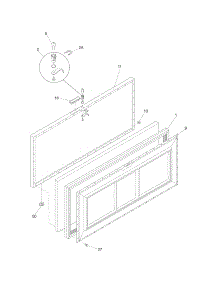 Door parts for Crosley Chest Freezer CF208 from AppliancePartsPros.com