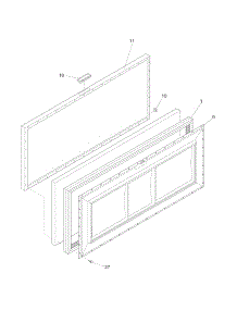 Door parts for Crosley Chest Freezer CFC05MW0 from AppliancePartsPros.com