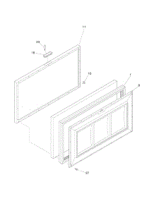 Door parts for Crosley Chest Freezer CFC07MW0 from AppliancePartsPros.com