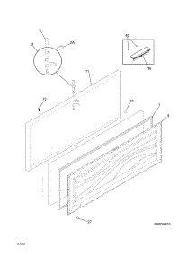 Door parts for Crosley Chest Freezer CFC092QWA from AppliancePartsPros.com