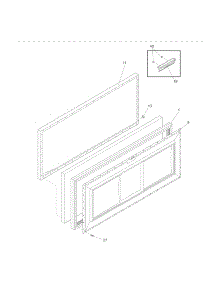 Door parts for Crosley Chest Freezer CFC09LW0 from AppliancePartsPros.com