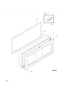 Door parts for Crosley Chest Freezer CFC09LW7 from AppliancePartsPros.com