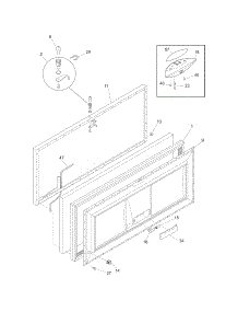 Door parts for Crosley Chest Freezer CFC20LW0 from AppliancePartsPros.com