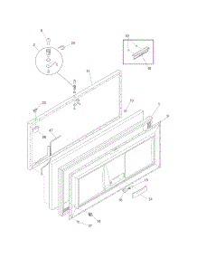 Door parts for Crosley Chest Freezer CFCH15LW0 from AppliancePartsPros.com