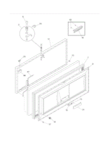 Door parts for Crosley Chest Freezer CFCH15LW2 from AppliancePartsPros.com