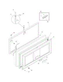 Door parts for Crosley Chest Freezer CFCH15LW3 from AppliancePartsPros.com