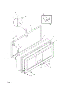 Door parts for Crosley Chest Freezer CFCH15LW4 from AppliancePartsPros.com