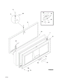 Door parts for Crosley Chest Freezer CFCH25LW2 from AppliancePartsPros.com