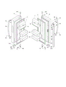 Fresh Food Door parts for Crosley Bottom-Mount Refrigerator CFD26SDS0 from AppliancePartsPros.com