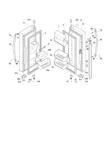 Fresh Food Door parts for Crosley Bottom-Mount Refrigerator CFD26WIS0 from AppliancePartsPros.com