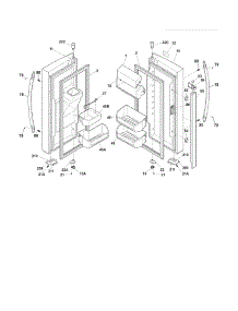 Fresh Food Doors parts for Crosley Bottom-Mount Refrigerator CFD26WIS4 from AppliancePartsPros.com