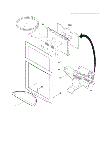Controls / Ice Dispenser parts for Crosley Bottom-Mount Refrigerator CFD26WIS5 from AppliancePartsPros.com