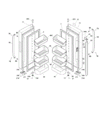 Fresh Food Doors parts for Crosley Bottom-Mount Refrigerator CFD27SDPS0 from AppliancePartsPros.com