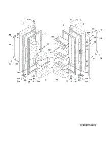 Fresh Food Doors parts for Crosley Bottom-Mount Refrigerator CFD27WIPB3 from AppliancePartsPros.com