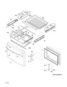 Freezer Drawer, Baskets parts for Crosley Bottom-Mount Refrigerator CFD27WIPW3 from AppliancePartsPros.com