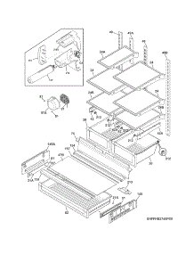 Shelves parts for Crosley Bottom-Mount Refrigerator CFD27WIPW3 from AppliancePartsPros.com