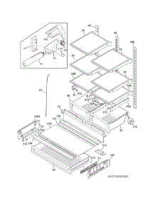 Shelves parts for Crosley Bottom-Mount Refrigerator CFD28SDQS0 from AppliancePartsPros.com