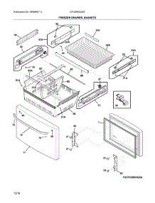 Freezer Drawer, Baskets parts for Crosley Bottom-Mount Refrigerator CFD28SDQSA from AppliancePartsPros.com
