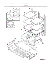 Shelves parts for Crosley Bottom-Mount Refrigerator CFD28SDQSA from AppliancePartsPros.com
