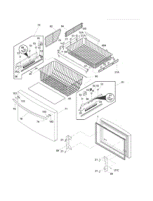 Freezer Drawer - Basket parts for Crosley Bottom-Mount Refrigerator CFD28SDS6 from AppliancePartsPros.com