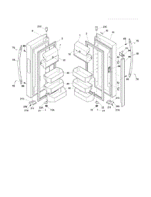 Fresh Food Door parts for Crosley Bottom-Mount Refrigerator CFD28SDS6 from AppliancePartsPros.com