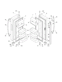 Fresh Food Doors parts for Crosley Bottom-Mount Refrigerator CFD28SDS9 from AppliancePartsPros.com