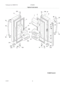 Fresh Food Door parts for Crosley Bottom-Mount Refrigerator CFD28WIB5 from AppliancePartsPros.com