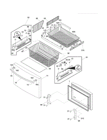 Freezer Drawer - Basket parts for Crosley Bottom-Mount Refrigerator CFD28WIB6 from AppliancePartsPros.com