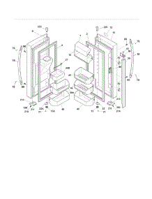 Fresh Food Door parts for Crosley Bottom-Mount Refrigerator CFD28WIB8 from AppliancePartsPros.com