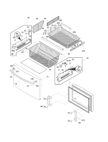 Freezer Drawer, Baskets parts for Crosley Bottom-Mount Refrigerator CFD28WIBA from AppliancePartsPros.com