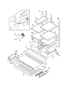 Shelves parts for Crosley Bottom-Mount Refrigerator CFD28WIBA from AppliancePartsPros.com