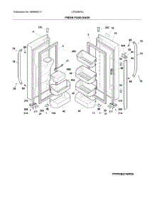 Fresh Food Door parts for Crosley Refrigerator CFD28WIQB6 from AppliancePartsPros.com