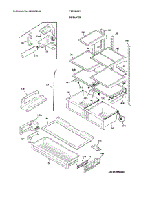 Shelves parts for Crosley Bottom-Mount Refrigerator CFD28WIQB9 from AppliancePartsPros.com