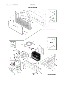 System parts for Crosley Bottom-Mount Refrigerator CFD28WIQBE from AppliancePartsPros.com