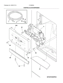 Dispenser parts for Crosley Bottom-Mount Refrigerator CFD28WIQBF from AppliancePartsPros.com