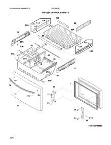 Freezer Drawer, Baskets parts for Crosley Bottom-Mount Refrigerator CFD28WIQS1 from AppliancePartsPros.com