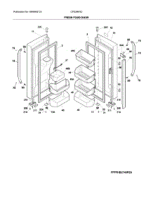Fresh Food Door parts for Crosley Bottom-Mount Refrigerator CFD28WIQS1 from AppliancePartsPros.com