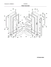 Fresh Food Door parts for Crosley Bottom-Mount Refrigerator CFD28WIQSA from AppliancePartsPros.com