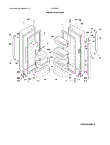 Fresh Food Door parts for Crosley Bottom-Mount Refrigerator CFD28WIQW0 from AppliancePartsPros.com