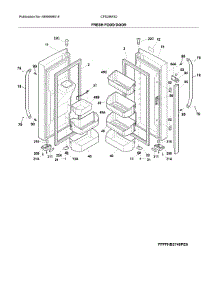 Fresh Food Door parts for Crosley Bottom-Mount Refrigerator CFD28WIQW8 from AppliancePartsPros.com