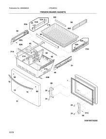 Freezer Drawer, Baskets parts for Crosley Bottom-Mount Refrigerator CFD28WIQW9 from AppliancePartsPros.com