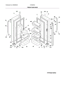 Fresh Food Door parts for Crosley Bottom-Mount Refrigerator CFD28WIQW9 from AppliancePartsPros.com